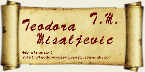 Teodora Misaljević vizit kartica